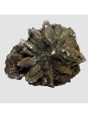 Calcite Cluster Dogtooth Chocolate Brown Crystal Scalenohedral Raw Rosette Stone